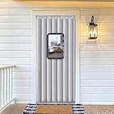 AKOGG Wärmeschutzvorhang Für Türen,Türvorhang Thermo Kälteschutz,Mit Sichtfenster,Isolier...