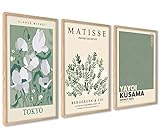 Moderne Poster Set | 3 Stück 50x70cm | Stilvolle Matisse Pastell Poster Collagen mit passenden...