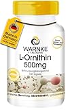 L-Ornithin Kapseln - 500mg L-Ornithin pro Kapsel - 100 Kapseln - hochdosiert & vegan - Aminosäure |...