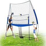 Volleyball-Trainingsnetz mit Spike-Trainer zum Üben in Hinterhof, Strand und Hallenplätzen