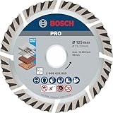 Bosch 1x PRO Multi Material Diamanttrennscheibe (für Beton, Stahlbeton, Ø 125 mm, Professional...