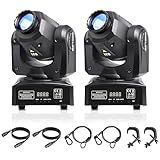 (2Pack) LED Moving Head Light Mini 30W DJ Moving Head Gobo Light mit 8 Gobos und 8 Farben, DMX und...
