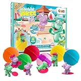 INKEE Geschenkbox Fun Beach | Box mit 6 Kinder Badebomben, enthält 6 verschiedene Nilpferdfiguren...