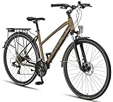 Licorne Bike Premium Touring Trekking Bike in 28 Zoll Aluminium Scheibenbremse Fahrrad für Jungen,...
