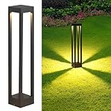 OURLOVEII 60 cm Wegeleuchten Außen LED, Schwarz Pollerleuchte Standleucht IP54, Garten...