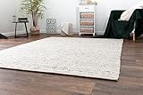 Steffensmeier Handweb Teppich Korinth | Gesunder Wollteppich | Beste Schurwolle | Natur, handgewebt,...