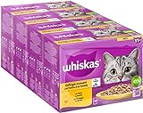 Whiskas Senior 11+ Katzennassfutter Geflügel Auswahl in Gelee, 48 Portionsbeutel, 12x85g (4er Pack)...
