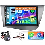 Ohradio 2G+64G Autoradio für Seat Leon MK2 2005-2012 Radio Android GPS mit Wireless Carplay Android...