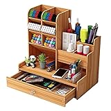 Schreibtisch-Organizer aus Holz, Selbstmontage, Schublade, für Schreibwaren,...