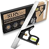 KLRStec® Professional Kombinationswinkel 300mm - Präziser Universal Kombiwinkel aus Edelstahl mit...
