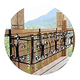 Eisen Balkon Blumentopfhalter - Stilvolle Fenstergeländer Pflanzgefäß Halterung - Hängende...