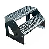 Kaminbau Mierzwa Premium Treppe Freistehend 2 Stufen (Breite 800 mm) (Höhe 38cm) Wetterfest...