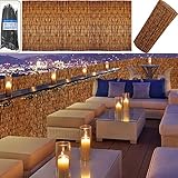 Bambus-Sichtschutzzaun, dekorativer Sonnenschutz für Hof und Garten, 1,2 m H x 6 m L, ideal für...