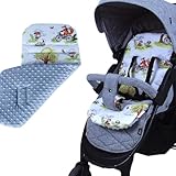 BabyLux SITZAUFLAGE für Kinderwagen Buggy Sitzeinlage Kinderwagenauflage (S132. Fuchs)