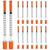 YYTECH 50 Stück 1 ml/cc Plastiktube Kunststoff Mehrzweck-Messwerkzeuge 30G-8mm einzeln verpackt
