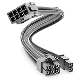 deleyCON 6+2 Pin PCI Express GPU Grafikkarte Strom Kabel Intern 30cm - 18 AWG PSU PC Computer...