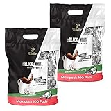 Tchibo Kaffeepads Vorratspack Maxipack, BLACK&WHITE, 200 Stück – 2x 100 Pads (Kaffee, kräftig...