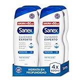 Sanex Duschgel, Expertenpflege, 4 Stück x 600 ml, Formel mit natürlichem Präbiotikum, stärkt die...