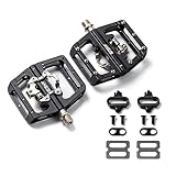 ANSJS 2 in 1 SPD/Flat Pedale, CNC Aluminium Rutschfest, Klickpedale Set für BMX MTB Trekking...
