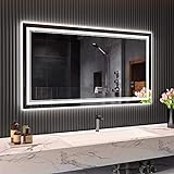 baklon GuWet Wandspiegel Badezimmerspiegel LED,Badspiegel mit Beleuchtung,120 * 70cm mit Touch...