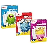 HABA Monster Kartenspiele-Set – DREI spannende Kartenspiele für Kinder ab 4 Jahren – Fördert...