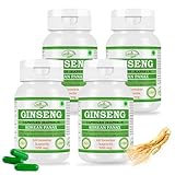 Morsan Nutraveda Ginseng Kapseln, Korean Panax, 500 mg, 60 Vegetarische Kapseln, Reiner Extrakt,...