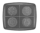 Lagrange 030242 Bricelets Aluminium Platten-Set für Super 2 Waffeln, Schwarz