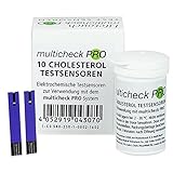 10 Cholesterol Testsensoren - C3 580 - Elektrochemische Teststreifen zur Verwendung mit dem...