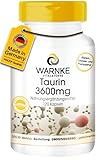 Taurin Kapseln - 3600mg Taurin pro Tagesdosis - 120 Kapseln - hochdosiert - vegan | Warnke...