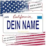 US KENNZEICHEN CALIFORNIA - Personalisierbar License Plate - FUN SCHILD - Flach bedruckt