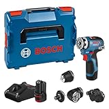 Bosch Professional 12V System Akku Bohrschrauber GSR 12V-35 FC - FlexiClick System (inkl. 2x 3.0Ah...