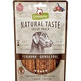 GranataPet Natural Taste Edler Snack Perlhuhn, 90 g (1er Pack), Hundeleckerli ohne Getreide & ohne...