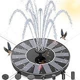 AMZtime Solar Springbrunnen für Außen, Neuestes Upgrade Solarbrunnen für Draussen mit 6...