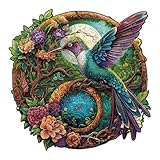 Holzpuzzle Erwachsene Yin Yang Kolibri-2-200 Teile Holzpuzzle Geschenkbox, Wanddekoration...