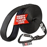 HUND IST KÖNIG Schleppleine 10m für Hunde 12-70kg - Lange robuste Hundeleine mit Griffpolster &...