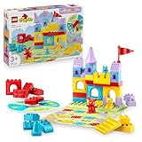 LEGO DUPLO 2in1 Hopsys Burgspiel - Lernspielzeug für Kleinkinder - Inkl. 3 Tierfiguren, Spielburg...