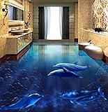 3D-Bodenbelag Wasserdichte Tapete Für Badezimmer Benutzerdefinierter 3D-Bodenbelag Pvc-Vinylboden...