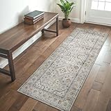GENIMO Teppich Läufer 80x200CM Waschbare Teppiche, Kurzflor Schlafzimmer Teppich für Flur Küche...