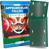 Apfelwickler Pheromonfallen [2 Stück] für wurmfreie Äpfel - Pheromonfalle Apfelbaum mit starkem...