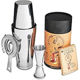 Cocktail Shaker Boston Shaker Set: professionelle gewichtete Martini-Shaker, Cocktailsieb und...