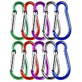 10 Stück Karabiner, Karabiner Bunt Karabiner Aluminium Schnapphaken für Camping Reisen Wandern...