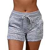 Petalum Sportshorts für Damen, Bermuda, Sommer, Sporthose, schick, kurze Hose, lässig, elastischer...