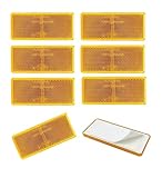 6 x Gelb Reflektoren Rückstrahler Reflektierend Selbstklebend Katzenaugen Rechteckig Rücklicht...