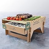 Öko Einweggrill (2 Stück) - Das Original - nachhaltig und umweltschonend, Einmalgrill für Camping...