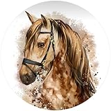 Tortenbild, mit dem Motiv: PFERD,Essbares Foto für Torten, Fondant,Tortenaufleger Ø 20cm PFERD Nr....