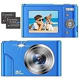 Digitalkamera,1080P HD Kamera Digital,2,4 '' LCD Kompaktkamera Wiederaufladbare Fotokamera 16X...