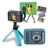 Vtech Kidizoom Video Studio HD blau – Kinderkamera mit Greenscreen, Stativ, Effekten, Selfielinse...