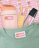 melu kids® Namensaufkleber für Kinder - Kleidung & Gegenstände (60 Stück) Kita/Schule -...
