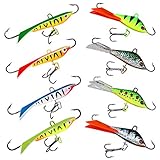 THKFISH® EIS Angeln Locken, 8pcs 7.5g 9.5g Sortiert Eisbohrer Fisch Angeln Jigs Walleye Winter...