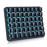 Koolertron Einhand-Makro-Mechanische Tastatur, 48 voll programmierbare Tasten, blaue...
